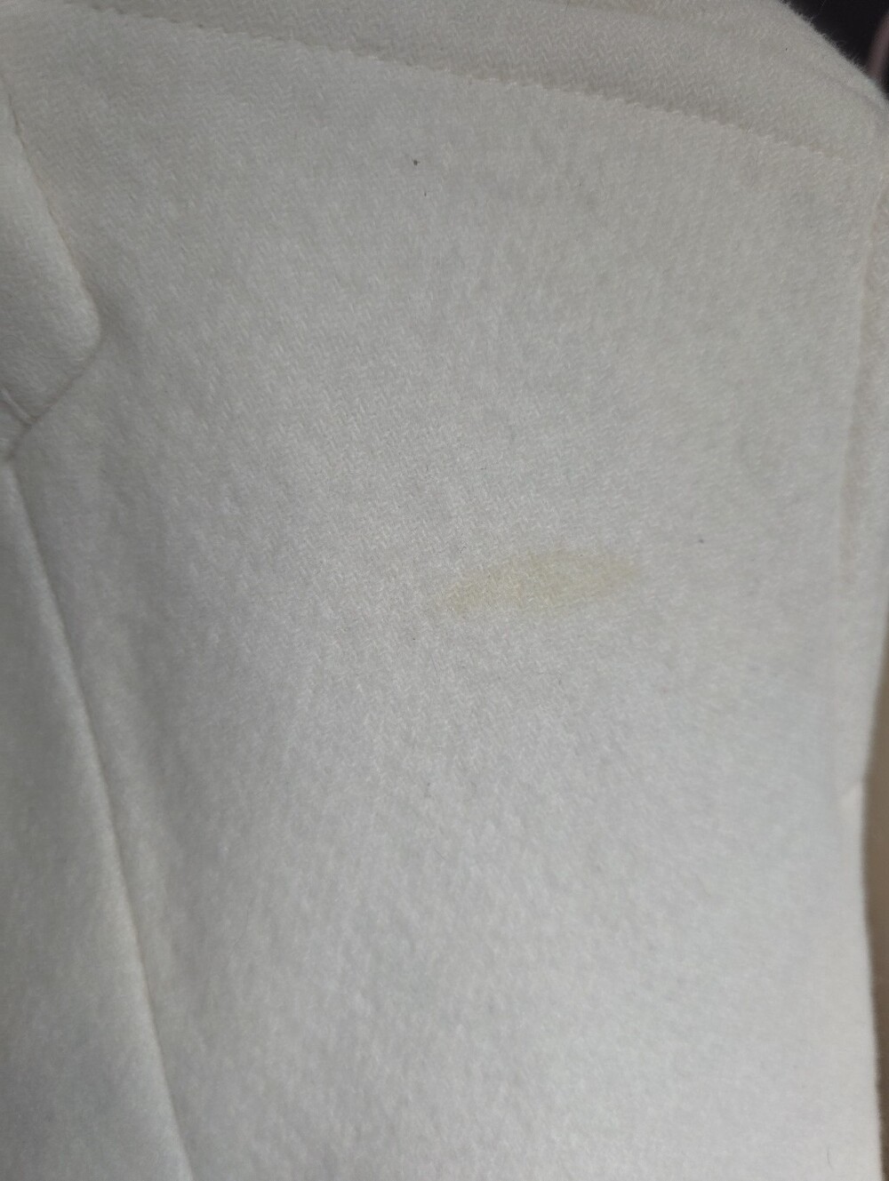 Reiss Cream Double-Breasted Wool / CashmerePea Coat - Picture 7 of 16